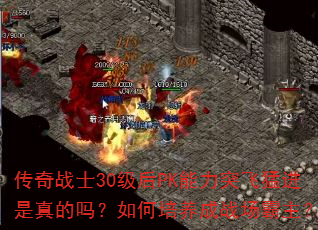 传奇战士30级后PK能力突飞猛进是真的吗?如何培养成战场霸主? 传奇战士30级后PK能力突飞猛进是真的吗?如何培养成战场霸主?