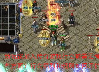 新玩家加入传奇游戏行会前需要考察哪些方面?行会福利和规则如何评估? 新玩家加入传奇游戏行会前需要考察哪些方面?行会福利和规则如何评估?