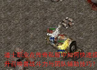 道士职业在传奇私服中如何快速提升召唤兽战斗力与团队辅助技巧? 道士职业在传奇私服中如何快速提升召唤兽战斗力与团队辅助技巧?