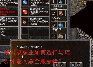 唤灵录职业如何选择与培养才能问鼎全服巅峰? 唤灵录职业如何选择与培养才能问鼎全服巅峰?