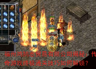 福州鸿鹄志贸易有限公司揭秘:传奇游戏终极通关技巧如何解锁? 福州鸿鹄志贸易有限公司揭秘:传奇游戏终极通关技巧如何解锁?
