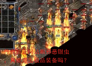 传奇新开网站刷邪恶钳虫,真能爆出极品装备吗? 传奇新开网站刷邪恶钳虫,真能爆出极品装备吗?