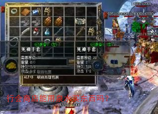 行会商店能用泉水买东西吗? 行会商店能用泉水买东西吗?