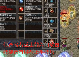 传奇网游道士的入门攻击技能都有哪些上手技巧 传奇网游道士的入门攻击技能都有哪些上手技巧