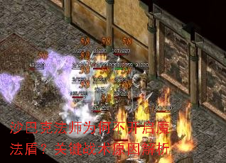 沙巴克法师为何不开启魔法盾?关键战术原因解析 沙巴克法师为何不开启魔法盾?关键战术原因解析