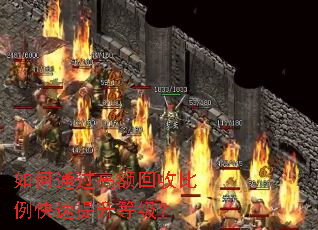 如何通过高额回收比例快速提升等级? 如何通过高额回收比例快速提升等级?