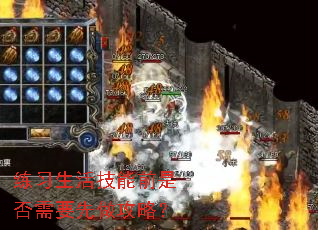 练习生活技能前是否需要先做攻略? 练习生活技能前是否需要先做攻略?