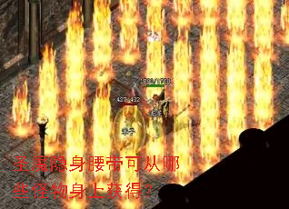 圣魔隐身腰带可从哪些怪物身上获得? 圣魔隐身腰带可从哪些怪物身上获得?