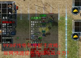 993HF传奇私服新手攻略:如何快速提升等级与战斗力? 993HF传奇私服新手攻略:如何快速提升等级与战斗力?