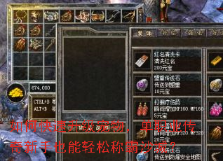 如何快速升级宠物,单职业传奇新手也能轻松称霸沙城? 如何快速升级宠物,单职业传奇新手也能轻松称霸沙城?