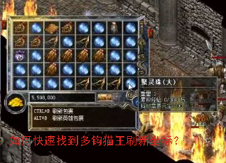 如何快速找到多钩猫王刷新坐标? 如何快速找到多钩猫王刷新坐标?