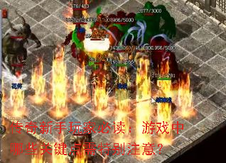 传奇新手玩家必读:游戏中哪些关键点需特别注意? 传奇新手玩家必读:游戏中哪些关键点需特别注意?